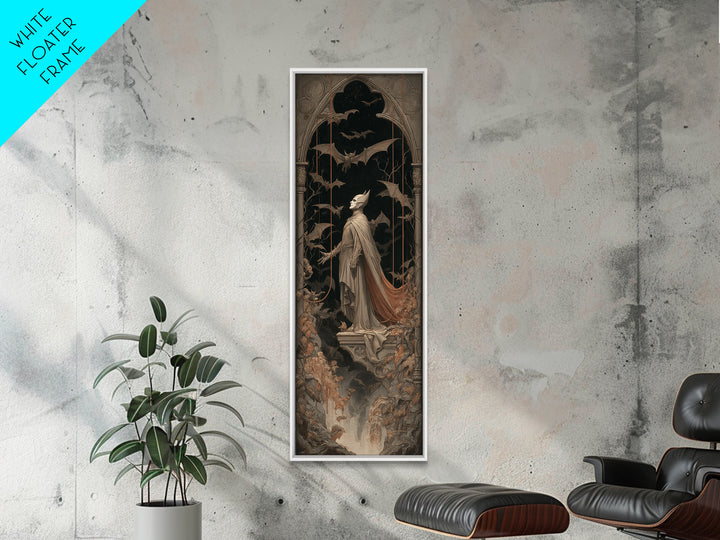 The Bat Prince, Tall Narrow Wall Art, Dark Halloween Decor, Canvas Print, Halloween Wall Decor, Gothic Home Decor, Collectible Wall Decor