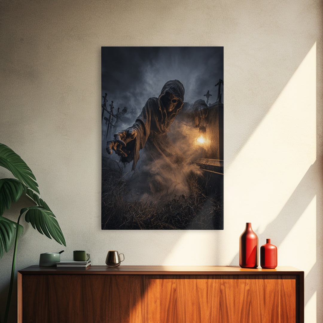 The Dream Eater, Vertical Wall Art, Spooky Home Decor, Canvas Print, Halloween Wall Decor, Gothic Home Decor, Dark Fantasy Art