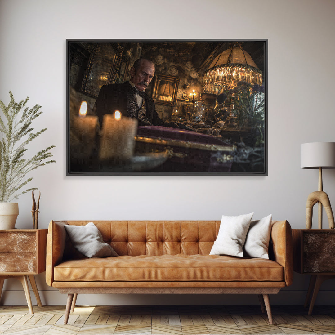 The Royal Coffin Maker, Landscape Wall Art, Dark Fantasy Wall Art, Canvas Print, Halloween Wall Decor, Gothic Home Decor