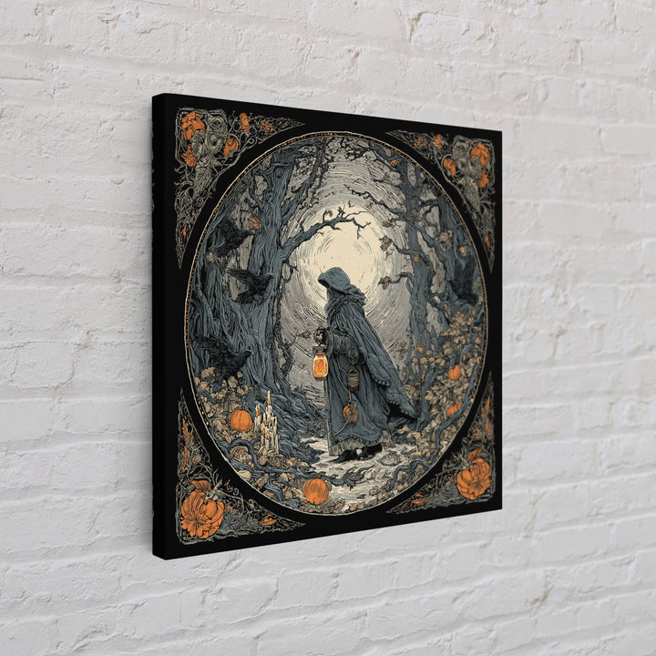 The Soul Collector, Square Wall Art, Macabre Wall Art, Framed Canvas Print, Halloween Wall Decor, Gothic Home Decor, Statement Wall Art