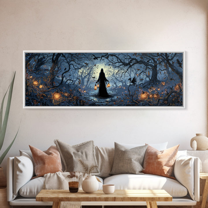The Soul Collector, Extra Wide Wall Art, Dark Fantasy Wall Art, Canvas Print, Halloween Wall Decor, Gothic Home Decor, Halloween Decor