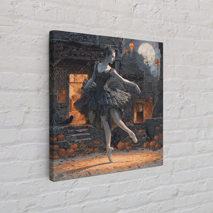 The Phantom Ballerina, Square Wall Art, Haunted Gothic Art, Framed Canvas Print, Halloween Wall Decor, Gothic Home Decor, Macabre Wall Art