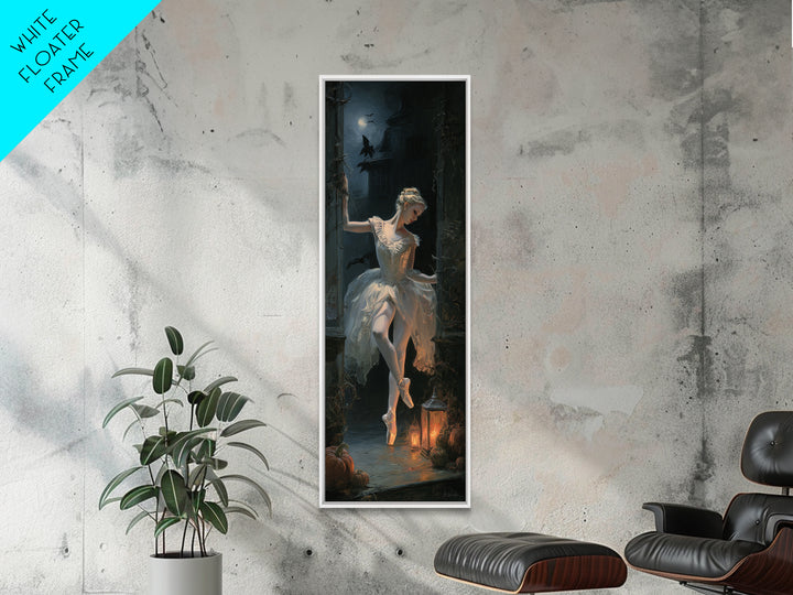 The Phantom Ballerina, Tall Narrow Wall Art, Spooky Home Decor, Canvas Print, Halloween Wall Decor, Gothic Home Decor, Halloween Wall Art