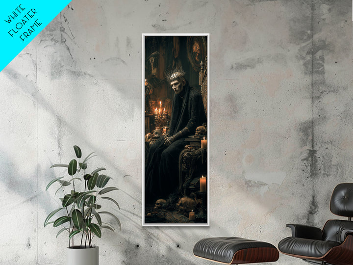 The Thorn-Crowned King, Tall Narrow Wall Art, Dark Fantasy Wall Art, Canvas Print, Halloween Wall Decor, Gothic Home Decor