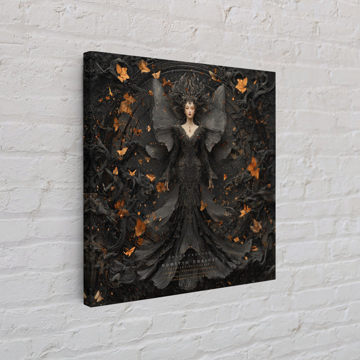 The Moth-Winged Empress, Square Wall Art, Dark Fantasy Wall Art, Canvas Print, Halloween Wall Decor, Gothic Home Decor, Statement Wall Art