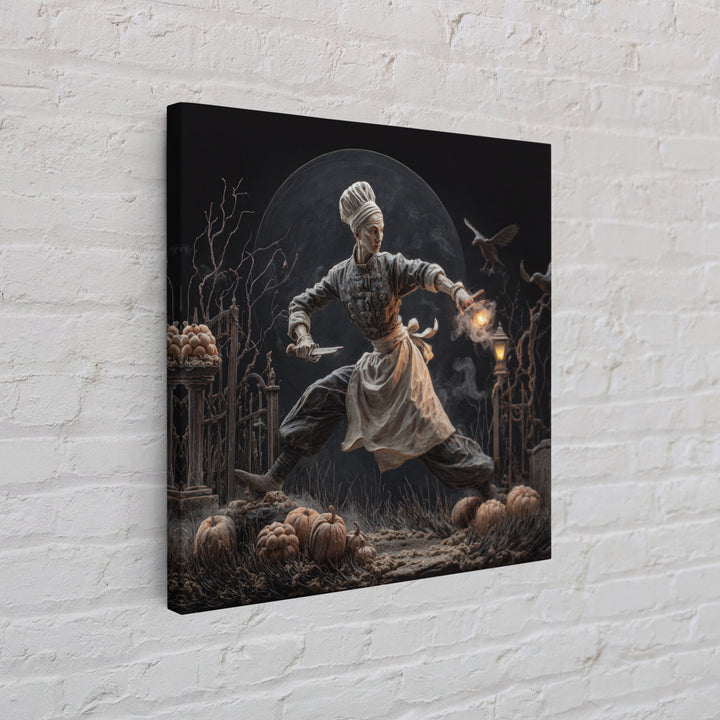 The Ghost Bakery, Square Wall Art, Dark Halloween Decor, Canvas Print, Halloween Wall Decor, Gothic Home Decor, Spooky Wall Decor