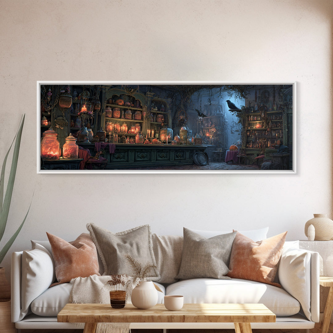 The Goblin Candy Shop, Extra Wide Wall Art, Spooky Home Decor, Canvas Print, Halloween Wall Decor, Gothic Home Decor, Spooky Wall Decor
