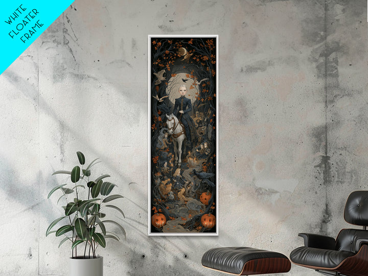The Haunted Toy Parade, Tall Narrow Wall Art, Gothic Horror Wall Art, Framed Canvas Print, Halloween Wall Decor, Gothic Home Decor