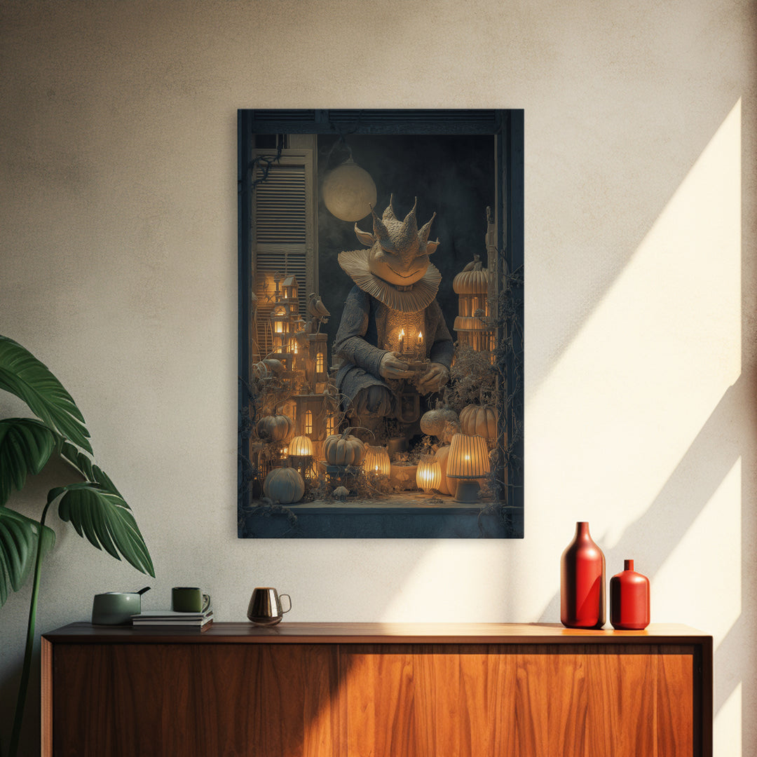 The Candy Corn Kingdom, Vertical Wall Art, Dark Fantasy Wall Art, Canvas Print, Halloween Wall Decor, Gothic Home Decor, Horror Wall Art