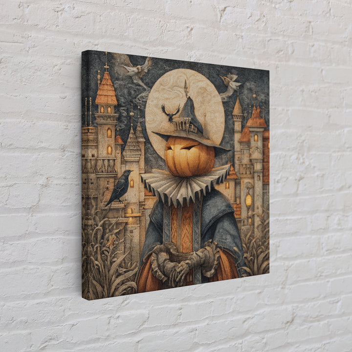 The Candy Corn Kingdom, Square Wall Art, Gothic Horror Wall Art, Framed Canvas Print, Halloween Wall Decor, Gothic Home Decor