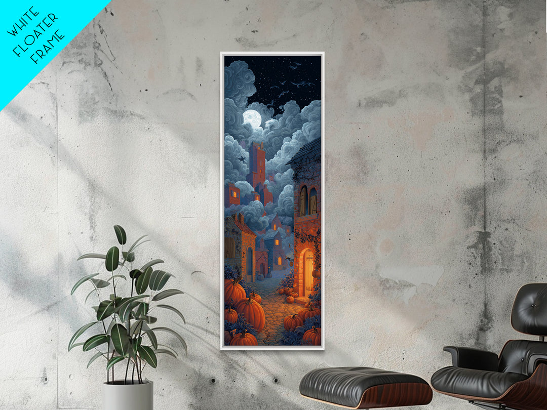 The Candy Corn Kingdom, Tall Narrow Wall Art, Spooky Home Decor, Canvas Print, Halloween Wall Decor, Gothic Home Decor, Spooky Wall Decor