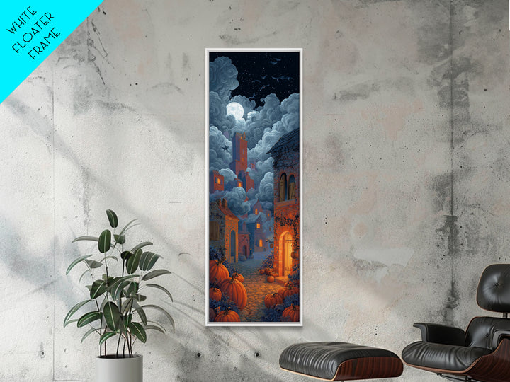 The Candy Corn Kingdom, Tall Narrow Wall Art, Spooky Home Decor, Canvas Print, Halloween Wall Decor, Gothic Home Decor, Spooky Wall Decor