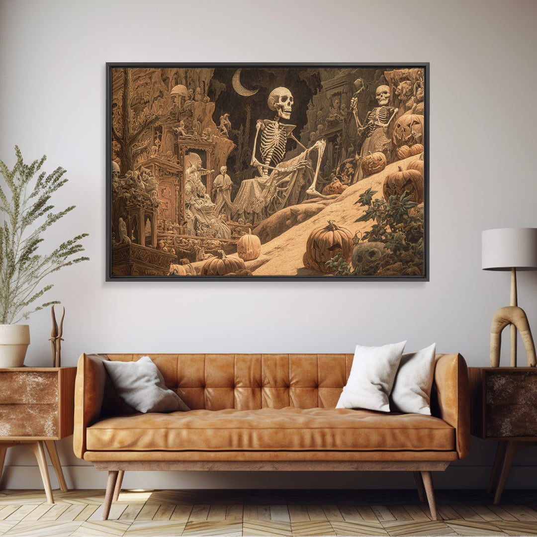 Desert Halloween, Landscape Wall Art, Dark Halloween Decor, Canvas Print, Halloween Wall Decor, Gothic Home Decor, Macabre Wall Art