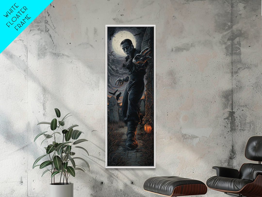 The Last House At The World'S Edge, Tall Narrow Wall Art, Macabre Wall Art, Framed Canvas Print, Halloween Wall Decor, Gothic Home Decor