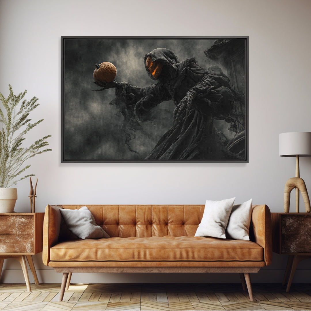 Halloween On Another Planet, Landscape Wall Art, Dark Halloween Decor, Canvas Print, Halloween Wall Decor, Gothic Home Decor