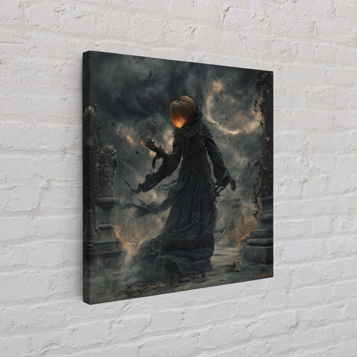 Halloween On Another Planet, Square Wall Art, Dark Halloween Decor, Canvas Print, Halloween Wall Decor, Gothic Home Decor, Spooky Wall Decor