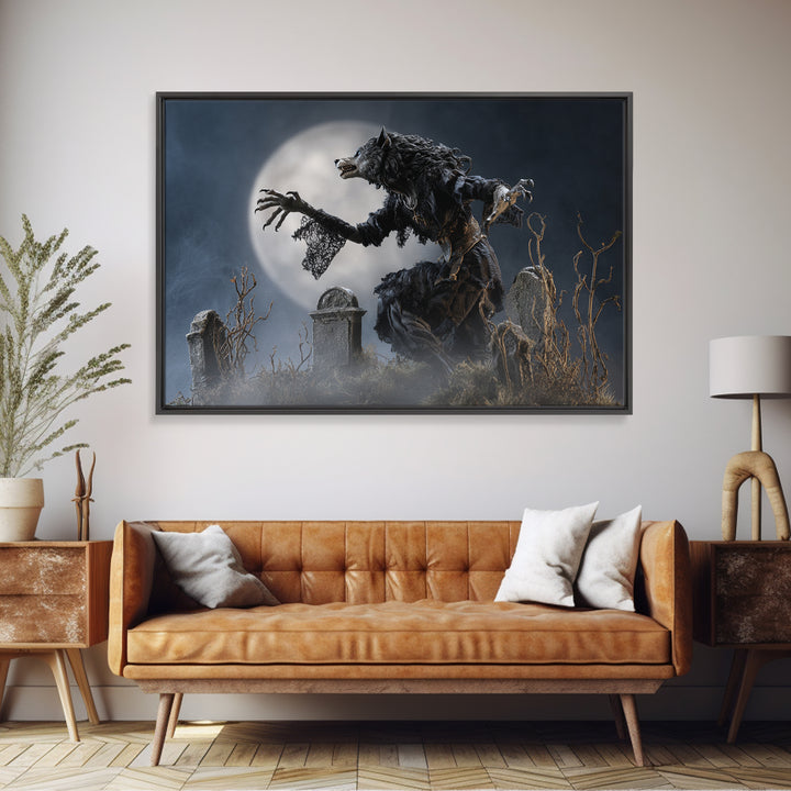The Widow Wolf Of Briar Moon, Landscape Wall Art, Dark Halloween Decor, Canvas Print, Halloween Wall Decor, Gothic Home Decor