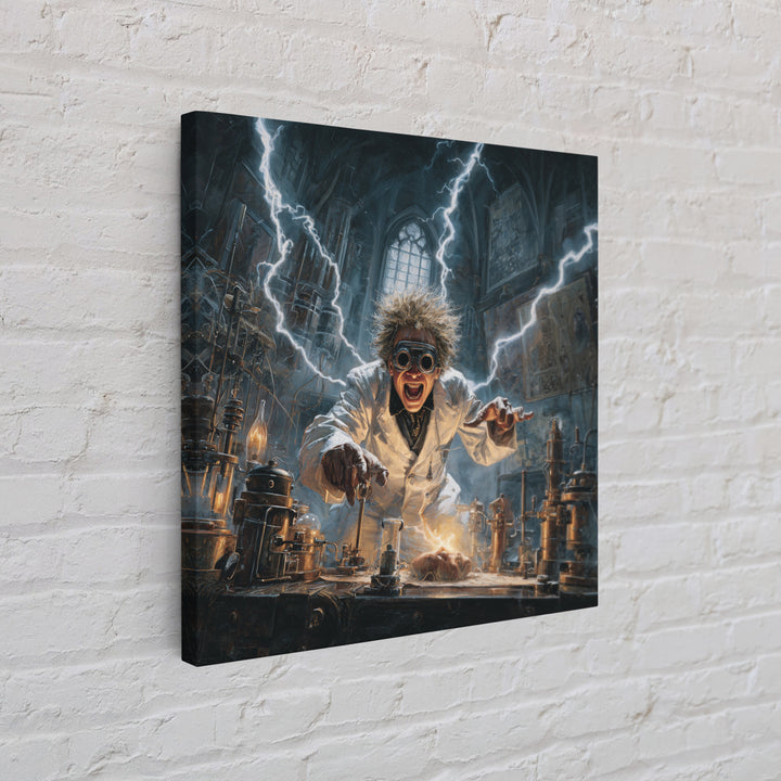 Doctor Vesper'S Resurrection Engine, Square Wall Art, Haunted Gothic Art, Framed Canvas Print, Halloween Wall Decor, Gothic Home Decor