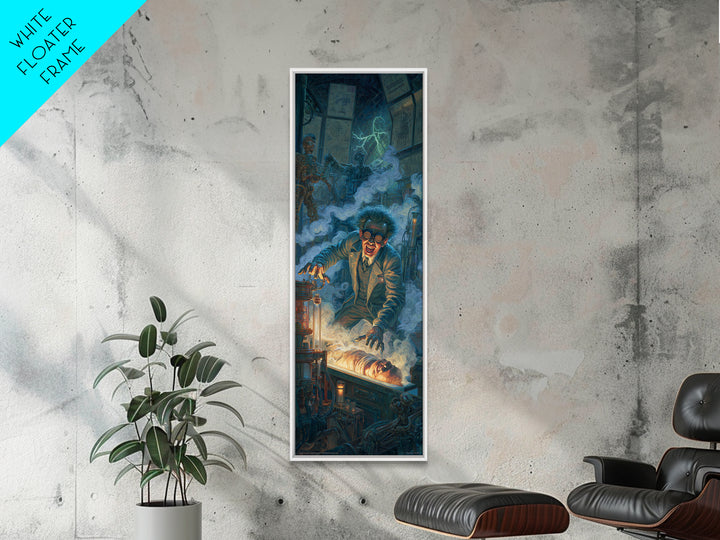 Doctor Vesper'S Resurrection Engine, Tall Narrow Wall Art, Spooky Home Decor, Canvas Print, Halloween Wall Decor, Gothic Home Decor