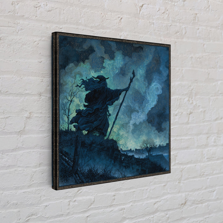 The Star-Seer Of Black Dunwich, Square Wall Art, Macabre Wall Art, Canvas Print, Halloween Wall Decor, Gothic Home Decor, Halloween Wall Art