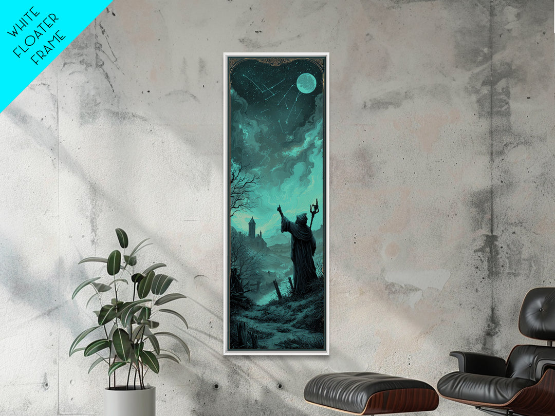 The Star-Seer Of Black Dunwich, Tall Narrow Wall Art, Cosmic Horror Wall Art, Canvas Print, Halloween Wall Decor, Gothic Home Decor