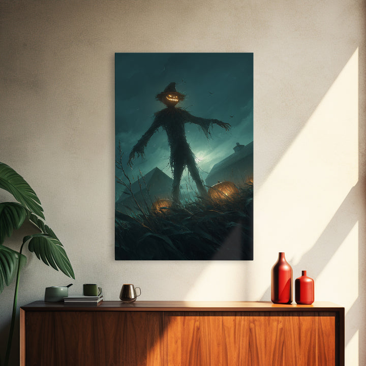 The Harvest Of The Eldritch Field, Vertical Wall Art, Eldritch Gothic Decor, Framed Canvas Print, Halloween Wall Decor, Gothic Home Decor