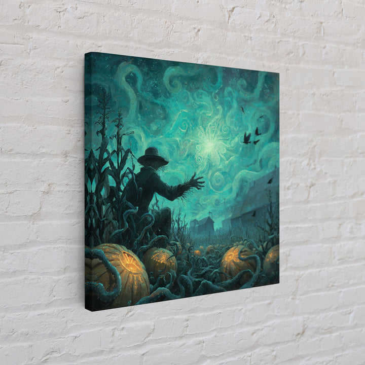 The Harvest Of The Eldritch Field, Square Wall Art, Macabre Wall Art, Framed Canvas Print, Halloween Wall Decor, Gothic Home Decor