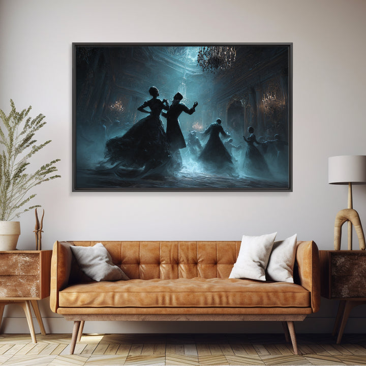 The Ballroom Of Silent Shoggoths, Landscape Wall Art, Haunted Gothic Art, Framed Canvas Print, Halloween Wall Decor, Gothic Home Decor