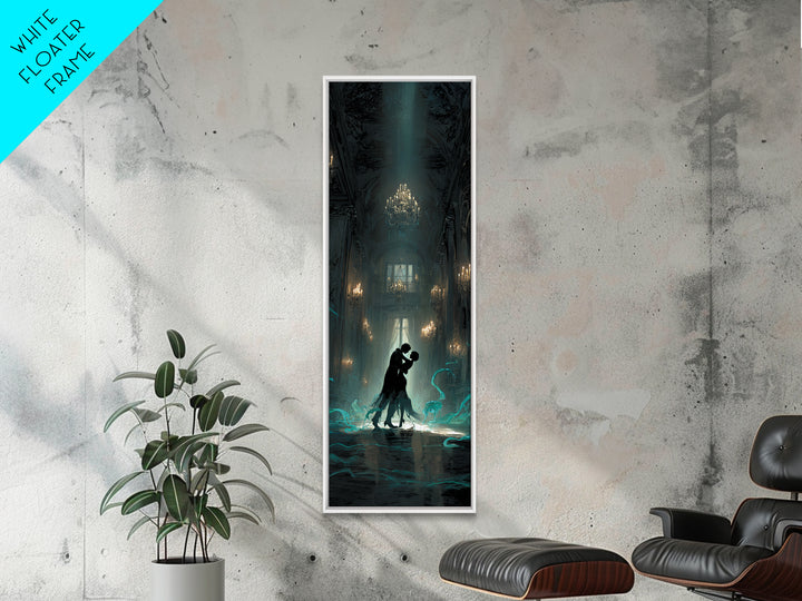 The Ballroom Of Silent Shoggoths, Tall Narrow Wall Art, Gothic Horror Wall Art, Canvas Print, Halloween Wall Decor, Gothic Home Decor