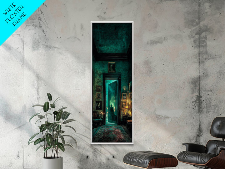 The Thirteenth Door Of Arkham House, Tall Narrow Wall Art, Spooky Home Decor, Canvas Print, Halloween Wall Decor, Gothic Home Decor