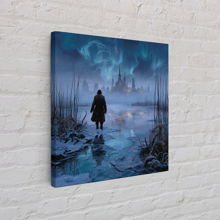 The Frost Beyond Carcosa, Square Wall Art, Haunted Gothic Art, Canvas Print, Halloween Wall Decor, Gothic Home Decor, Horror Wall Art