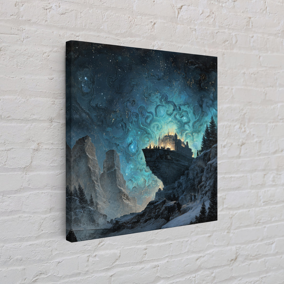 The Candelit Ark Of Forgotten Stars, Square Wall Art, Dark Halloween Decor, Canvas Print, Halloween Wall Decor, Gothic Home Decor
