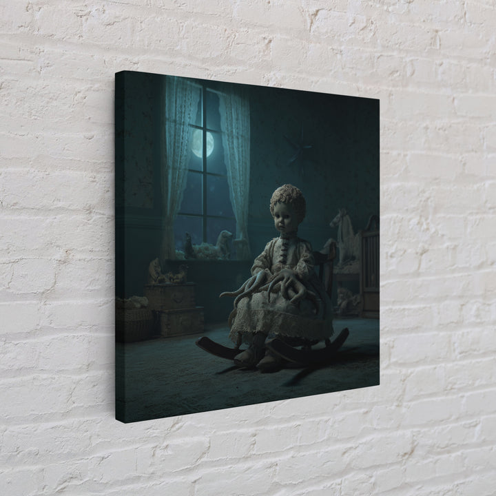 The Doll From Beyond The Void, Square Wall Art, Dark Fantasy Wall Art, Canvas Print, Halloween Wall Decor, Gothic Home Decor