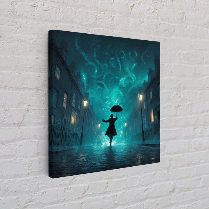 The Umbrella Of The Outer Rain, Square Wall Art, Cosmic Horror Wall Art, Framed Canvas Print, Halloween Wall Decor, Gothic Home Decor