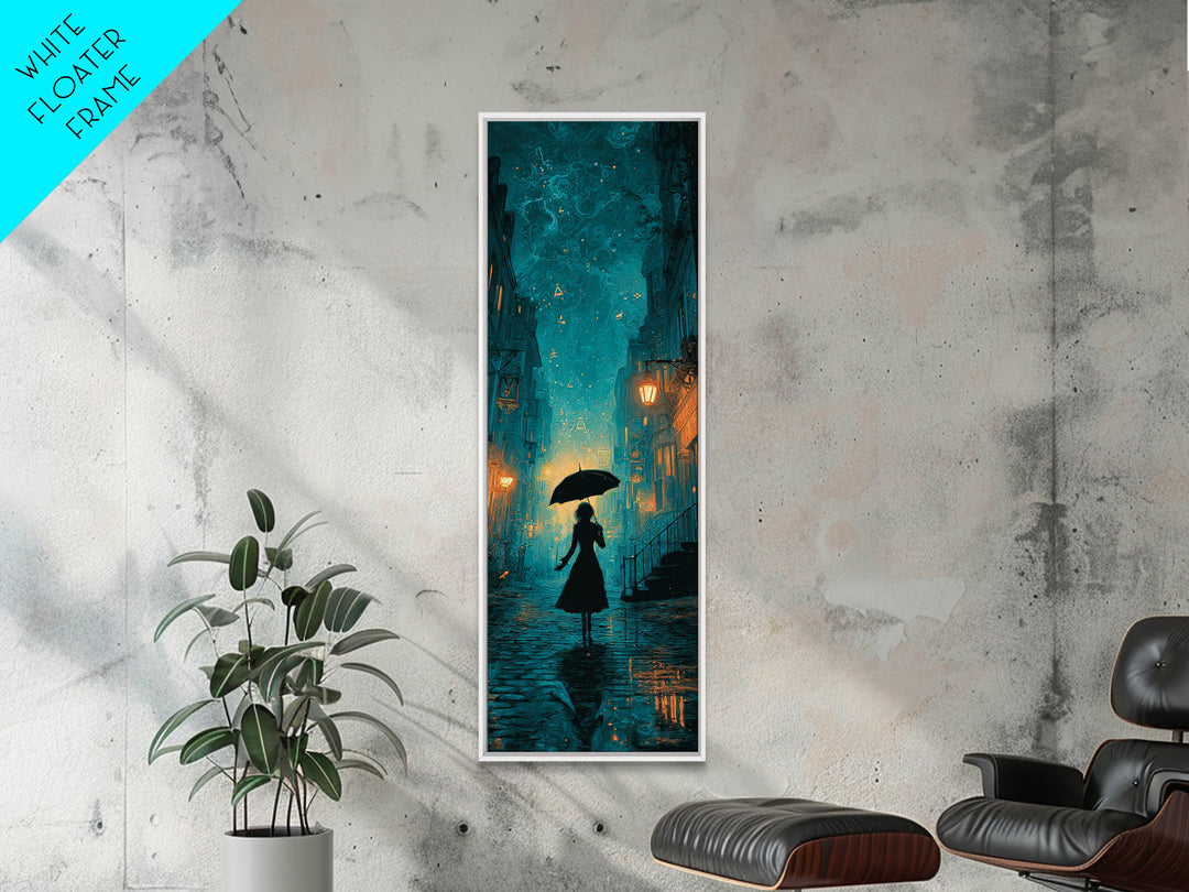 The Umbrella Of The Outer Rain, Tall Narrow Wall Art, Lovecraftian Horror Art, Canvas Print, Halloween Wall Decor, Gothic Home Decor