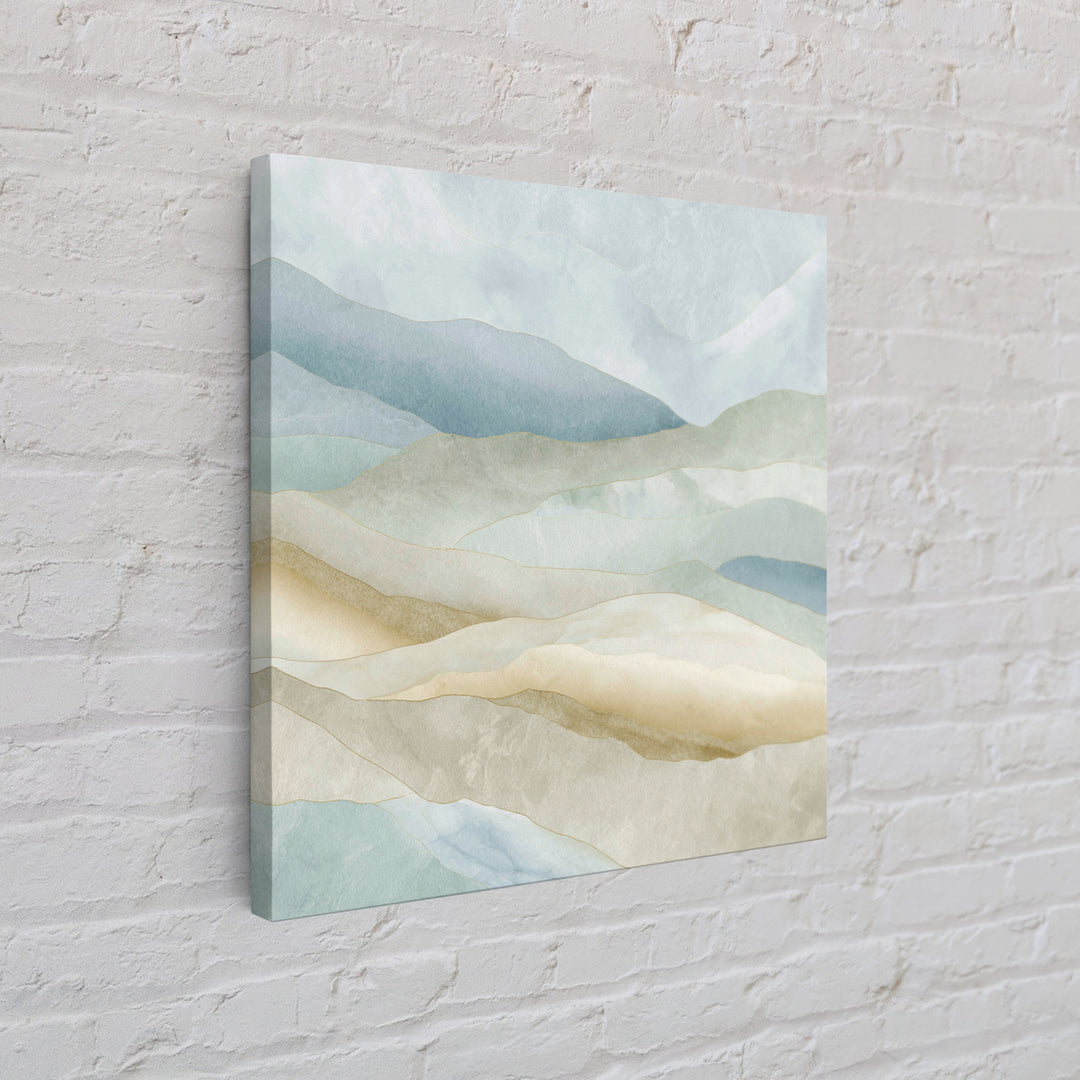 Clean Marble Texture Framed Canvas Print, Dental Office Art, Dentistry Art, Office Decor, Watercolor Art, Calm, Fine Art Print, DOA-1x1-24