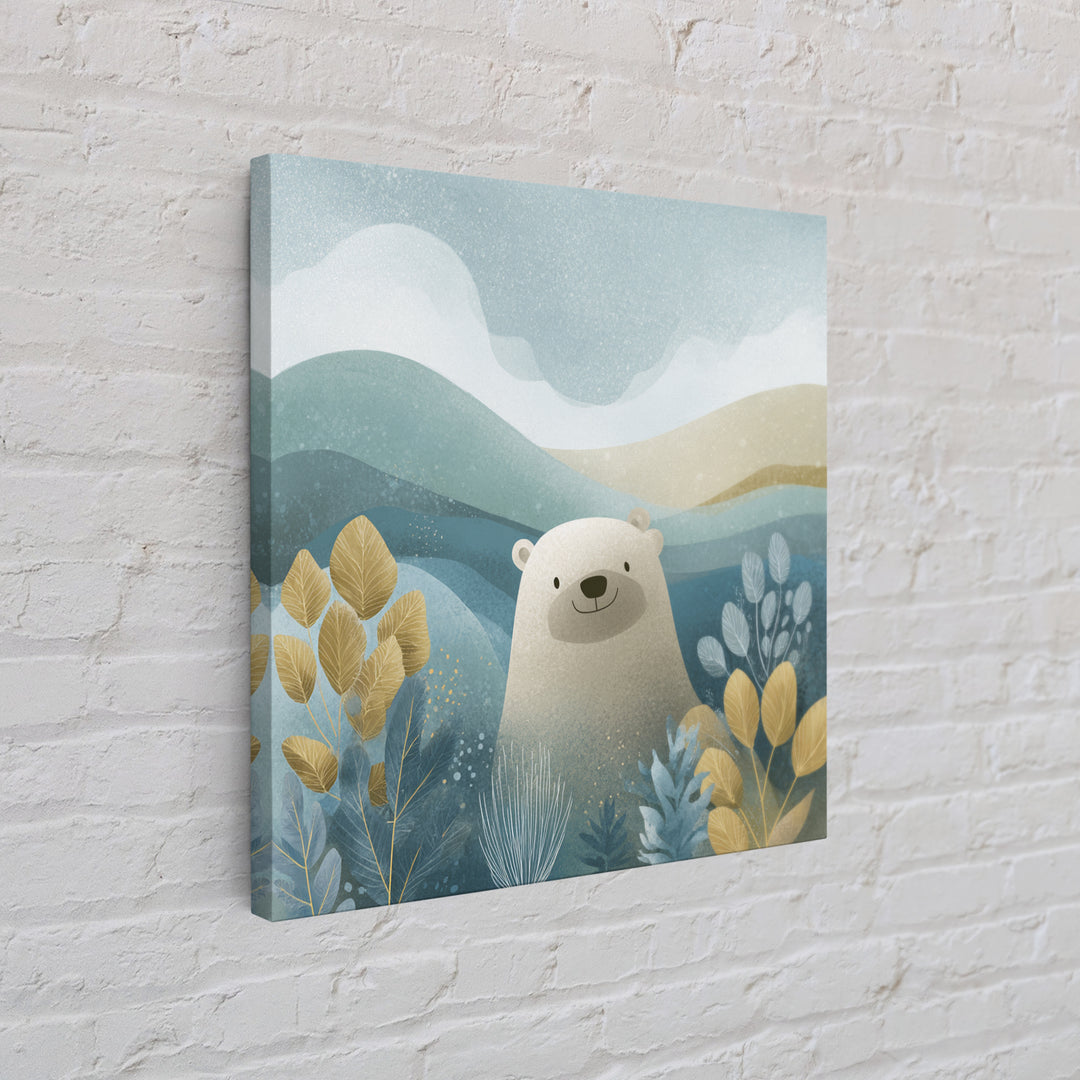 Cheerful Animal Dentist Themed Character Without Text Canvas Print, Dental Office Art, Medical Art, Office Decor, Calm, DOA-1x1-26