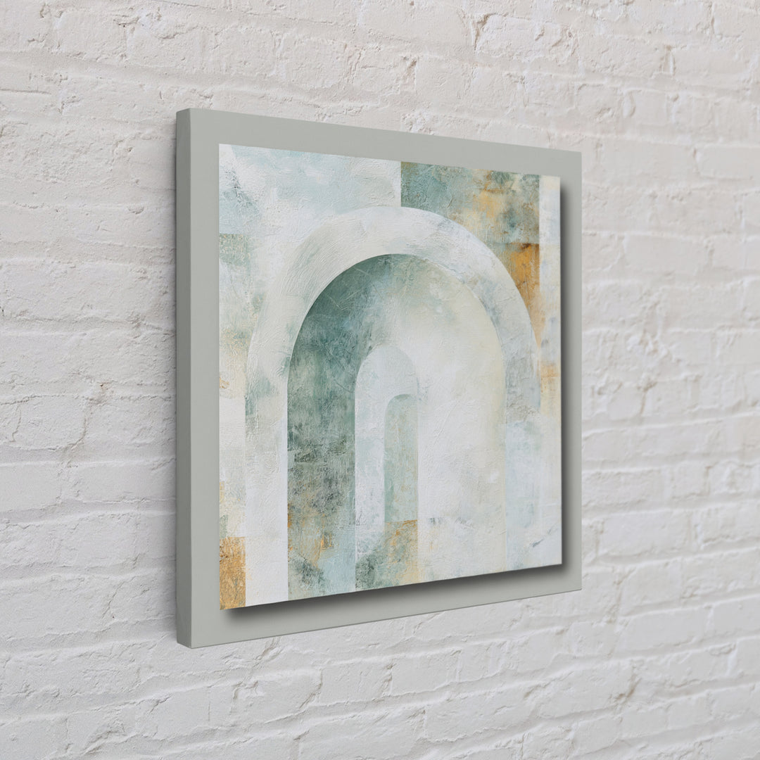 Light Scandinavian Abstract Arches Framed Canvas Print, Dental Office Art, Dental Assistant, Office Decor, Fine Art, Calm, DOA-1x1-41