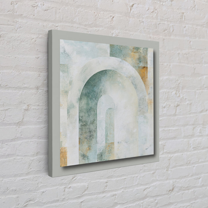 Light Scandinavian Abstract Arches Framed Canvas Print, Dental Office Art, Dental Assistant, Office Decor, Fine Art, Calm, DOA-1x1-41