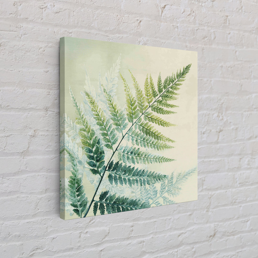 Botanical Fern Study Framed Canvas Print, Dental Office Art, Dental Hygiene, Office Decor, Fine Art, Calm, Medical Office Art, DOA-1x1-43