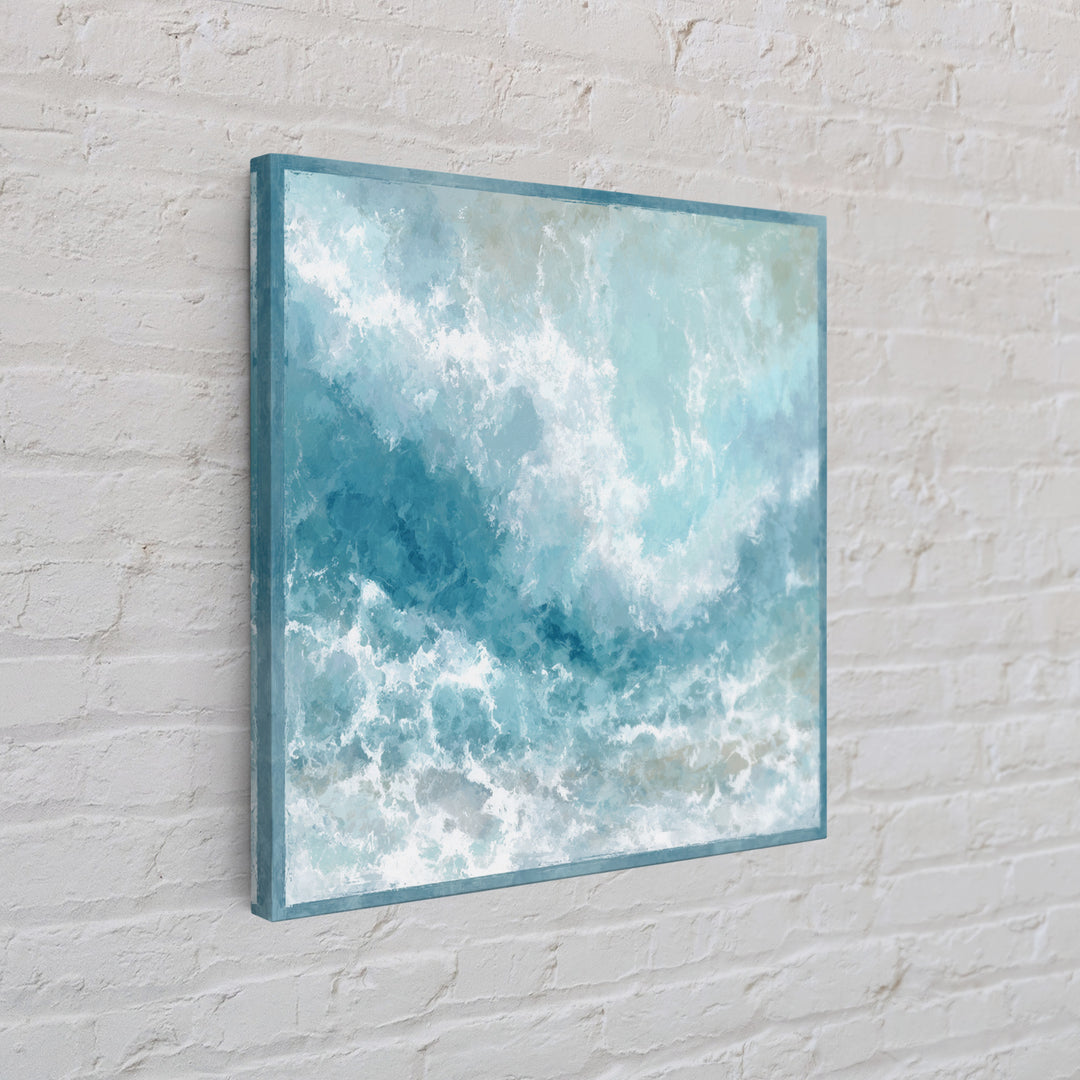 Calming Abstract Ocean Waves Canvas Print, Dental Office Art, Printable Digital, Office Decor, Fine Art, Calm, Neutral Decor, DOA-1x1-49
