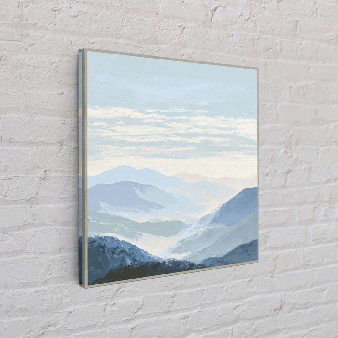 Gentle Mountain Landscape Framed Canvas Print, Dental Office Art, Medical Decor, Office Decor, Fine Art, Calm, Home Decor, DOA-1x1-52