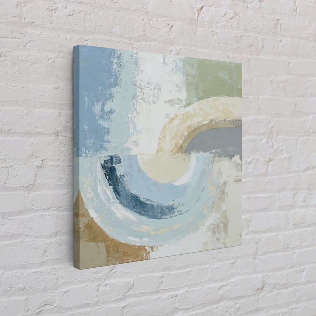 Minimal Smile Curve Abstract Framed Canvas Print, Dental Office Art, Tooth Art, Office Decor, Abstract Art, Calm, Modern Decor, DOA-1x1-53