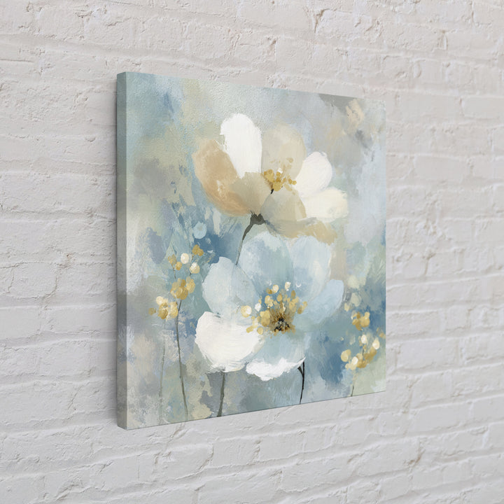 Sterile Modern Floral Painting Canvas Print, Dental Office Art, Science Art, Office Decor, Fine Art, Calm, Boho Decor, DOA-1x1-59
