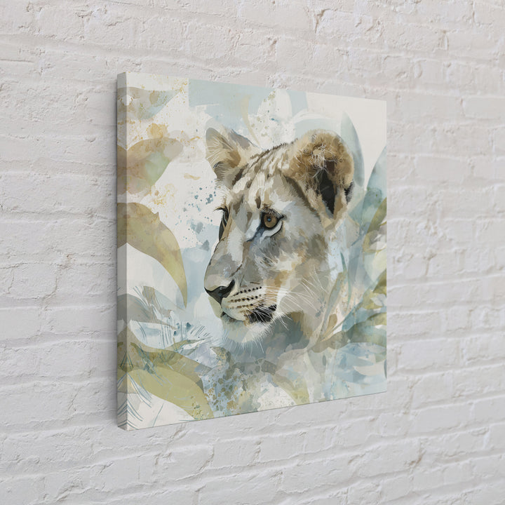 Happy Jungle Animals Framed Canvas Print, Dental Office Art, Dental Assistant, Office Decor, Fine Art, Calm, Gallery Decor, DOA-1x1-62