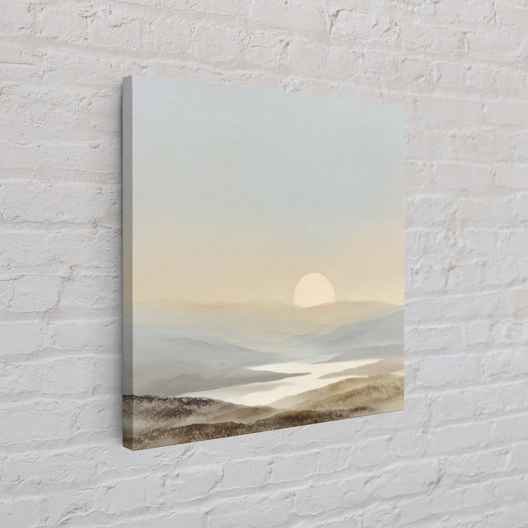 Soft Gradient Sunrise Framed Canvas Print, Dental Office Art, Tooth Art, Office Decor, Calm, Modern Decor, Fine Art Print, DOA-1x1-68
