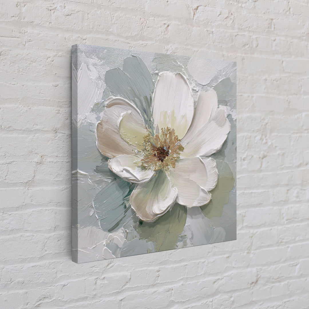 Sterile Modern Floral Painting Framed Canvas Print, Dental Office Art, Home Decor, Office Decor, Oil Painting, Calm, DOA-1x1-83