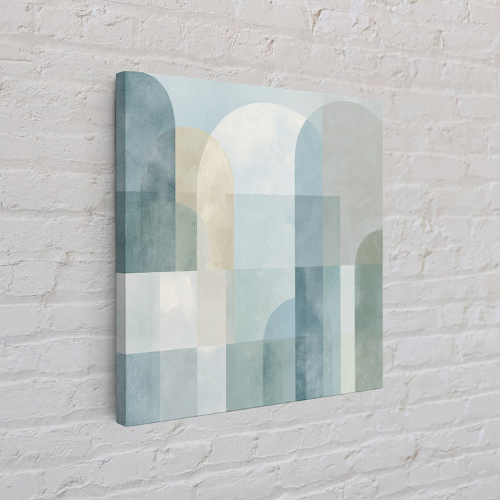 Light Scandinavian Abstract Arches Canvas Print, Dental Office Art, Science Art, Office Decor, Abstract Art, Calm, Boho Decor, DOA-1x1-89