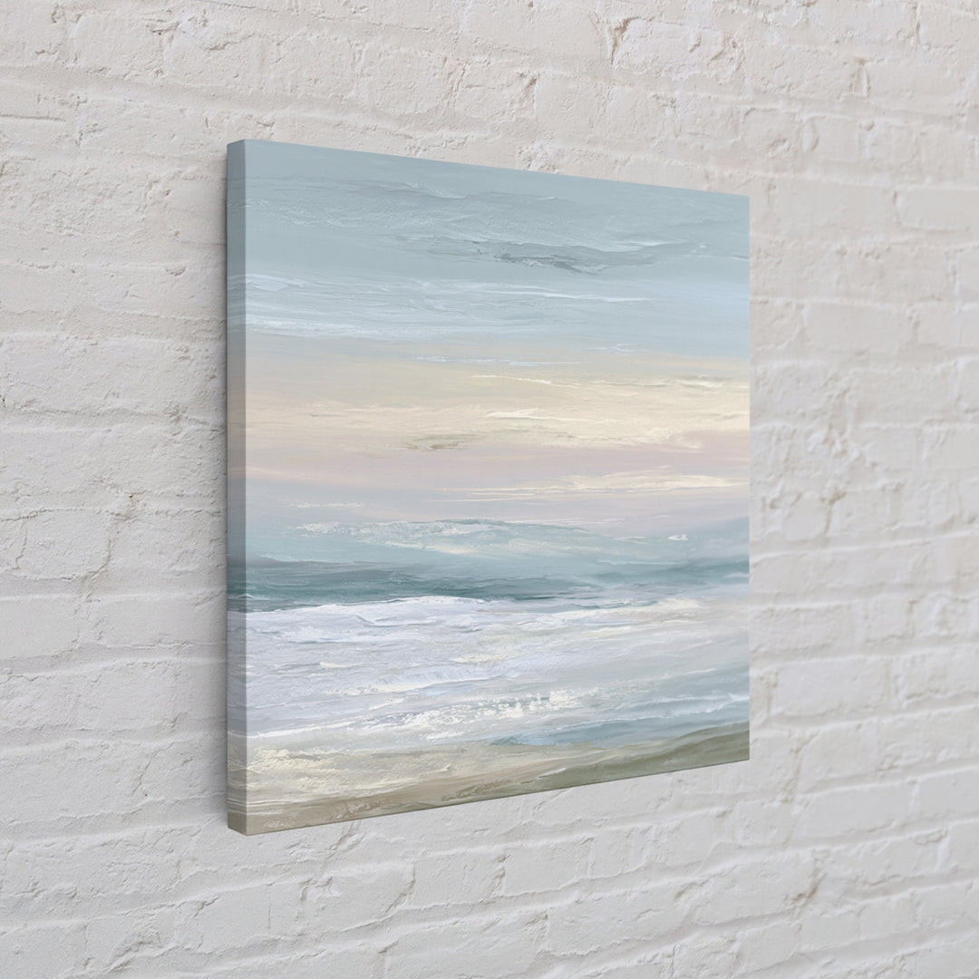 Soft Gradient Sunrise Canvas Print, Dental Office Art, Office Decor, Fine Art, Calm, Art Print, Room Decor, Textured Painting, DOA-1x1-92