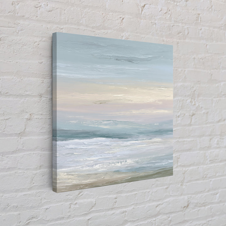 Soft Gradient Sunrise Canvas Print, Dental Office Art, Office Decor, Fine Art, Calm, Art Print, Room Decor, Textured Painting, DOA-1x1-92